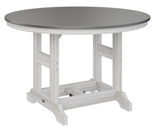 Berlin Gardens Garden Classic 48" Hammered Round Dining Table (Natural Finish)